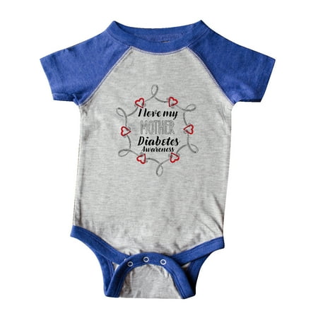 

Inktastic I Love My Mother Diabetes Awareness Gift Baby Boy or Baby Girl Bodysuit