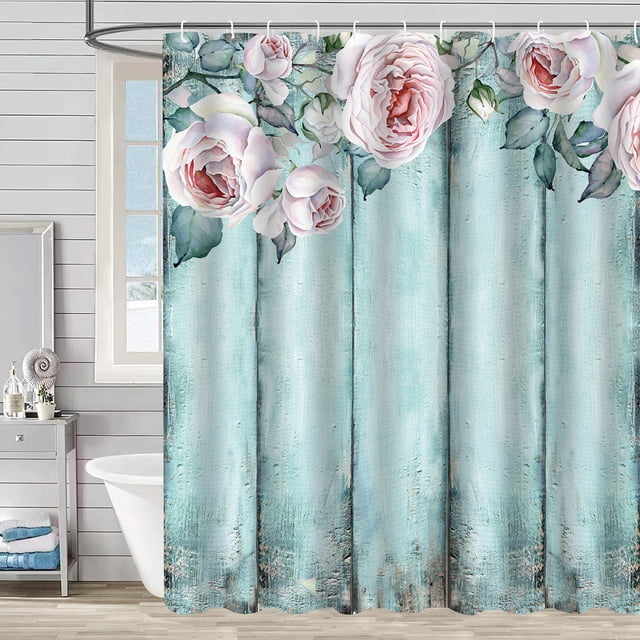 Bathroom curtain, green plant shower curtain, waterproof and mildew-proof, 3D digital printing forest bath curtain partition, no drilling required, 563+6, 90*180