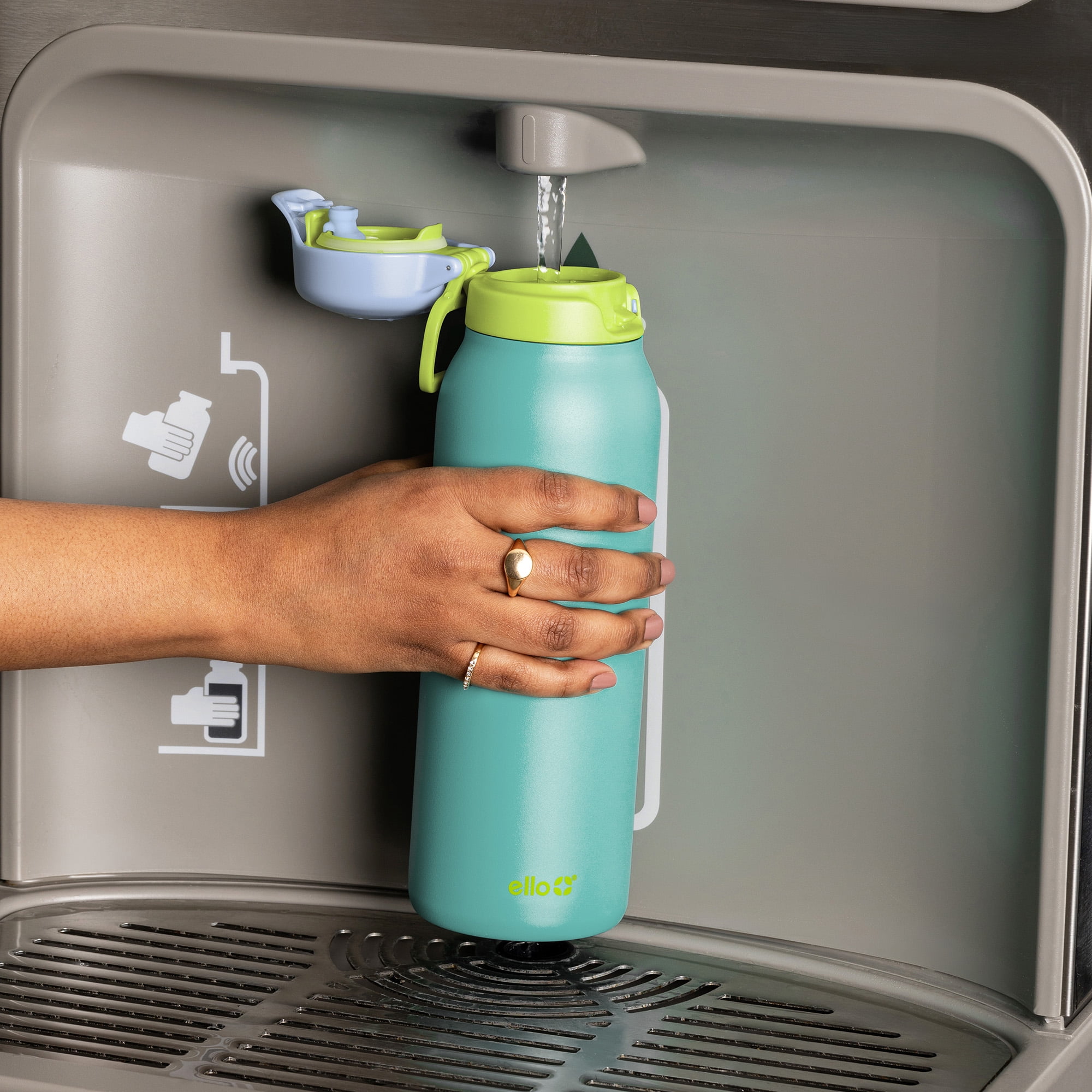 Ello Flip & Fill 32 oz Stainless Steel Water Bottle