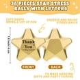 thumbnail image 2 of Stress Balls Deekin Star Foam, 4 cm, 36 unidades, color dorado Thank You, 2 of 7
