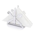 thumbnail image 2 of Modern Day Accents Cubiertos Cutlery, Paper Napkin Holder for Kitchen Tables and Counter Tops, Aluminum, Fork, Spoon, and Knife, 5.5" L x 2" W x 5.5" H, Silver, 2 of 2