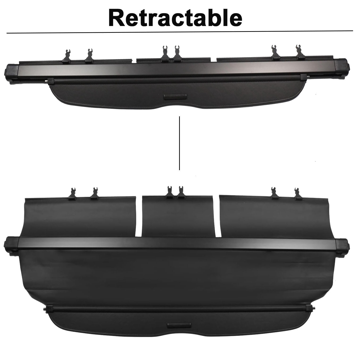 Fit Honda CR-V 2007-2011 Retractable Cargo Cover for 2007 2008 2009 2010 2011 Honda CRV SUV Rear Trunk Privacy Shade Accessory Black