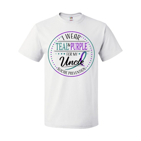 Inktastic Suicide Prevention- I Wear Teal and Purple for My Uncle T-Shirt