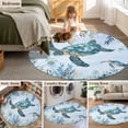 thumbnail image 6 of Round Area Rugs 4 Feet - Sea Turtle Coral Seaweed Soft Indoor Throw Rugs Carpets for Living Dining Bedroom Kids Room Non-Slip Playroom Crawl Rug Floor Mats Blue Underwater World, 6 of 9