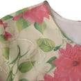 thumbnail image 2 of Vestido de Manga Estampada Casual de Manga Corta de Cuello Redondo para el Uso Diario de Primavera Verano de las Mujeres, 2 of 6