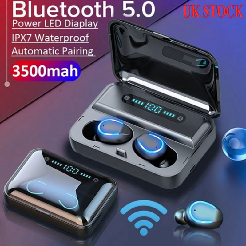 UK Waterproof Dual Earbud Wireless Bluetooth5.0 Earphone Earbuds Headset 