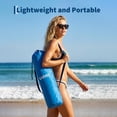 thumbnail image 3 of Low Reclining Beach Chair for Adults – Portable and Compact Travel Design with Breathable Mesh and Cup Holder – Ideal for Outdoor Camping and Festivals, Blue, 3 of 8