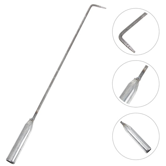 COMPUKAS 3Pcs Steel Campfire Pokers Plated Silver for Camping Outdoor Fireplace Fire Pit Tools