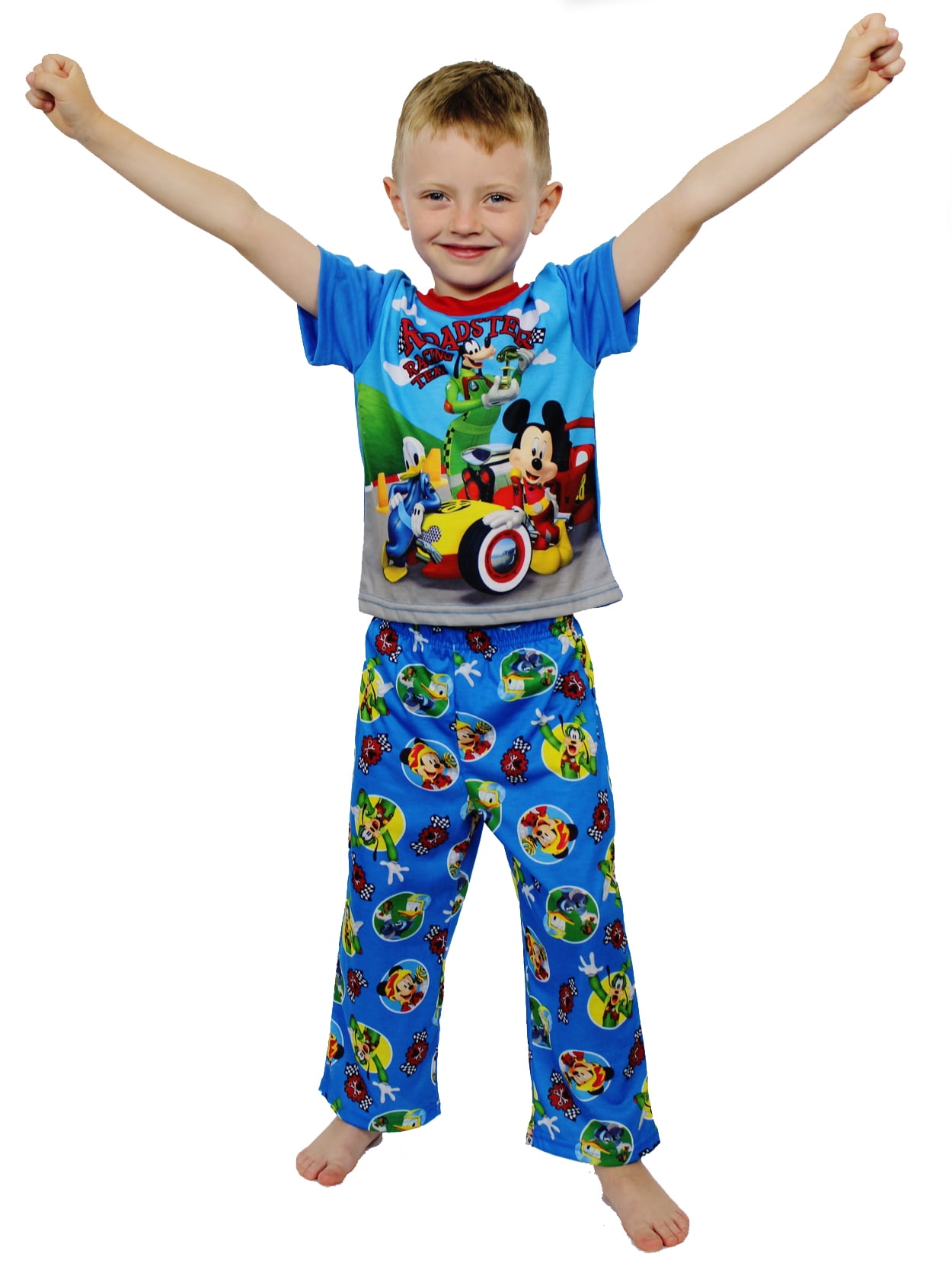 NWT Boy/'s Sz 12 Mth Mickey Mouse and The Roadster Racers Pajamas NEW