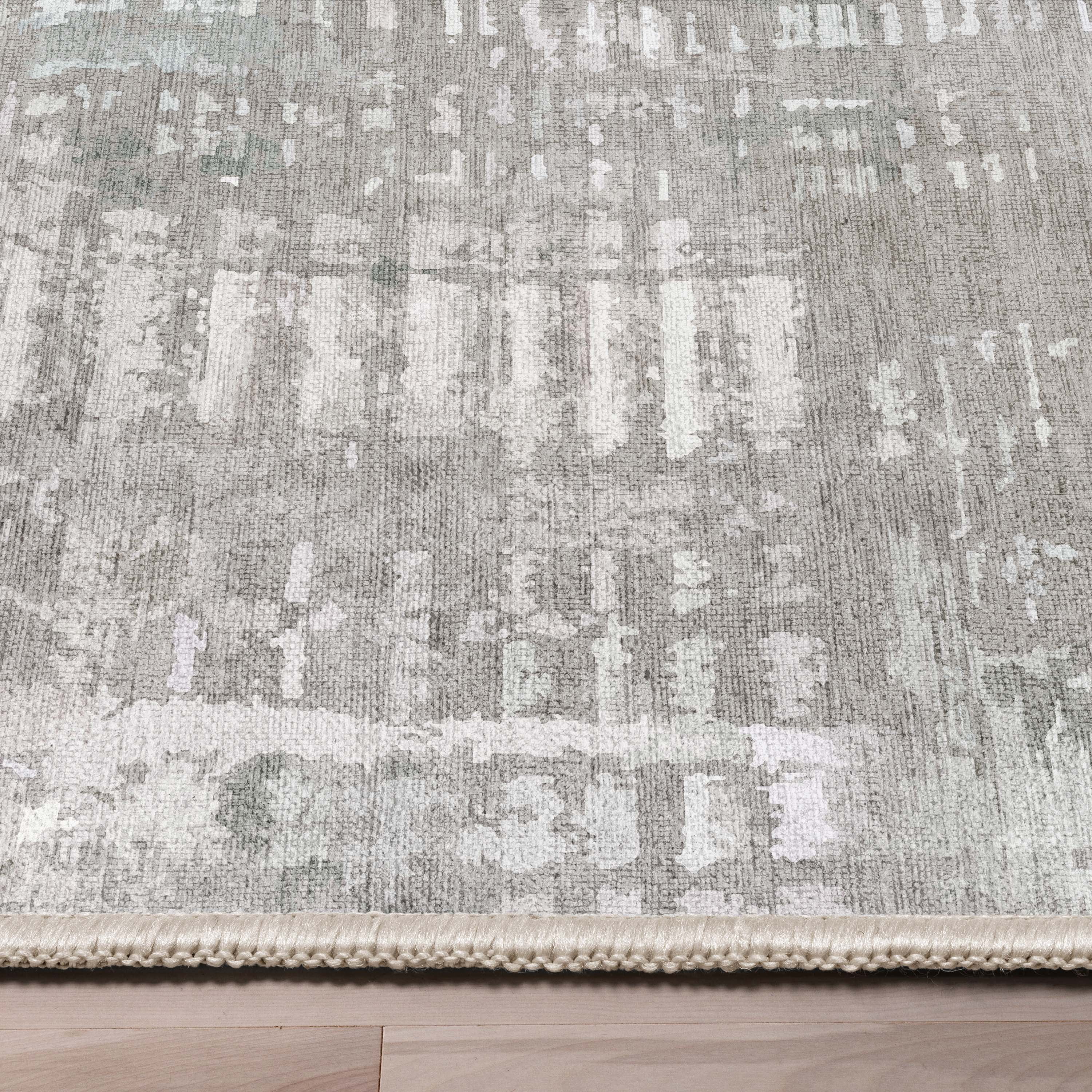 Well Woven Abstract Bauhaus Modern Geometric Lines Flat-Weave Beige Blue 7'7" x 9'10" Area Rug