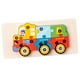 thumbnail image 1 of Rompecabezas de madera Montessori Juguetes Vehículo Juguetes Rompecabezas Montessori Juguetes para 1 2 3 Años coche de ingeniería, 1 of 9