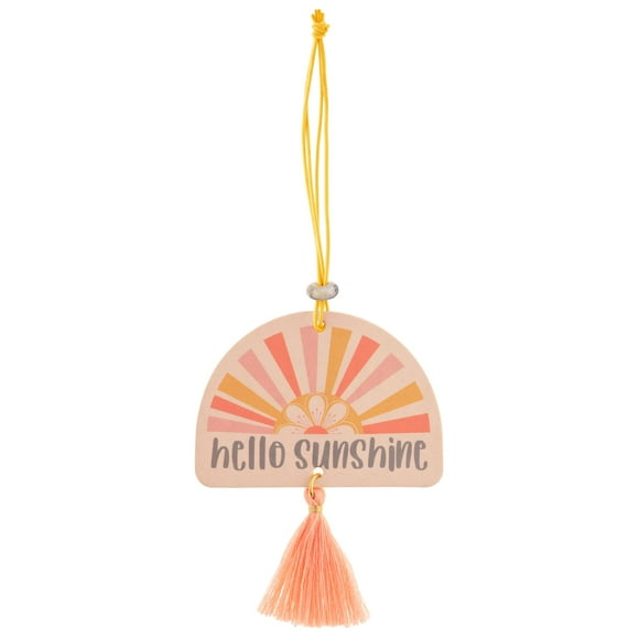 Karma , Désodorisants en Forme, Diffuseur d'Huiles Essentielles pour Voitures, Maison & Bureau - Désodorisant Décoratif Coloré avec Pompon, Hello Sunshine