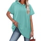 thumbnail image 2 of Sudadera con capucha y túnica KISSMODA Camisetas extragrandes para mujer Aqua S, 2 of 5