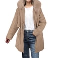 thumbnail image 2 of ZJXFGS Women Long Puffer Coat Womens Wool Coats Winter Womens Peacoat Jacket Long Puffer Jacket Womens Work Coats For Women Long Pea Coat For Women Oversized Winter Coat Womens Trench Coat Khaki 5XL, 2 of 8