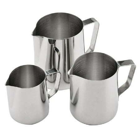 Stainless Steel Milk Frothing Pitcher Cappuccino Pitcher Pouring Jug Espresso Cup Creamer Cup for Latte (Best Milk Jug For Latte Art)