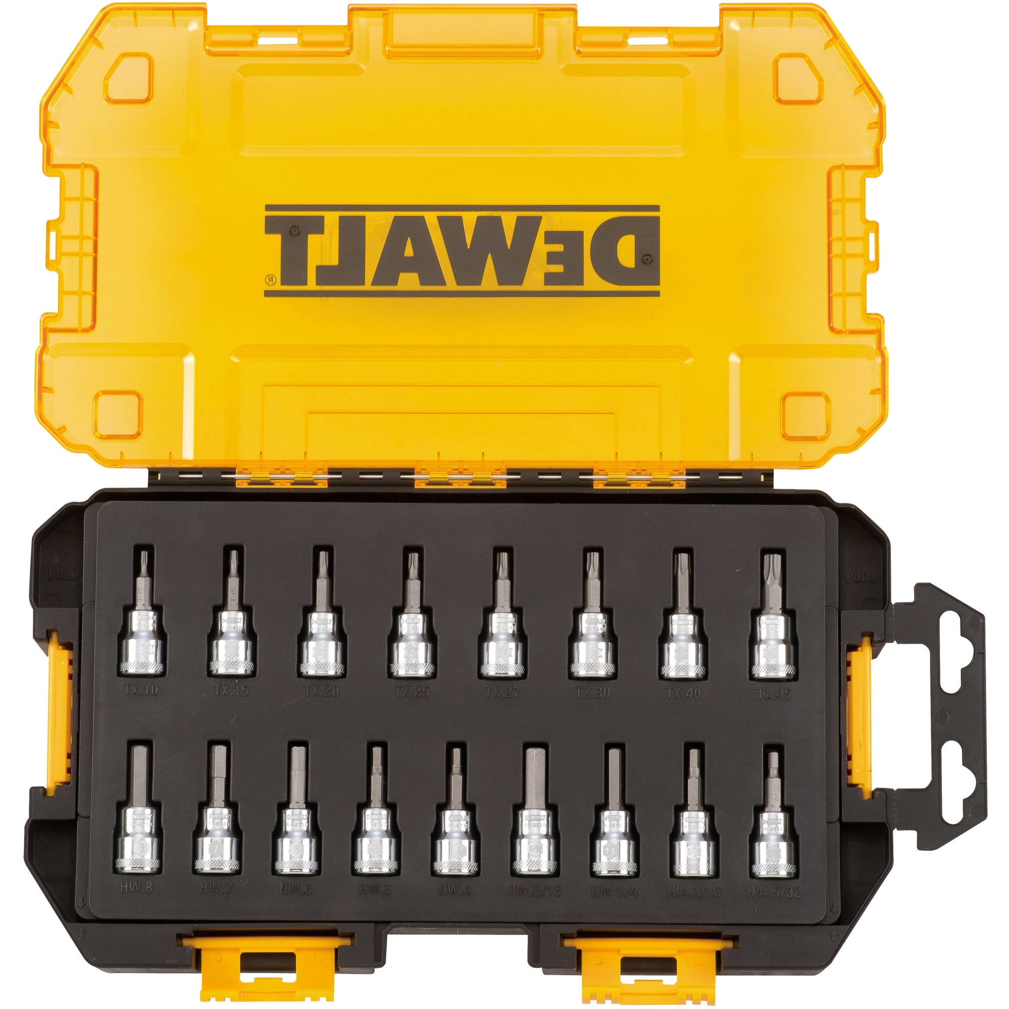 DEWALT Tough Box Tool Kit, 3/8" Drive Bit Socket Set