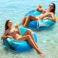 thumbnail image 2 of Water Float HeySplash, 107 cm, paquete de 2 anillos inflables, azul y verde, 2 of 9