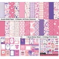thumbnail image 2 of Inkdotpot Pink Baby Girl Theme Collection Double,Sided Scrapbook Paper Kit Cardstock 12"x12" Card Making Paper Pack Of With Sticker Sheet - 16 Pages - Baby Pink, 2 of 4