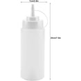 thumbnail image 4 of 460ml Botella de plástico para apretar, Dispensador de condimentos de plástico de 10 piezas/set con tapa para exprimir Botellas para salsa vinagre crema Aceite (Blanco), 4 of 4