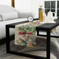 thumbnail image 5 of Summer Botanical Cotton Linen Table Runner 13 x 90 inch Rustic Tropical Plants Birds Non-slip Rectangular Dining Table Decor for Wedding Party Holiday Dinner, 5 of 8