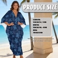 thumbnail image 2 of DISNIMO Sea Turtle Print Kaftan Dresses for Women V-Neck Batwing Sleeve Swimsuit Cover Up Plus Size Caftan Dress Beach Cover Up Loose Fit Bathing Suit Coverups, 2 of 7