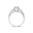 thumbnail image 4 of 14kt White Gold Womens Baguette Diamond Square Cluster Ring 1/2 Cttw, 4 of 4