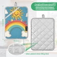 thumbnail image 6 of Yayeee Pot Holders Kitchen Heat Resistant with Pocket 7"x9.8" Cotton Oven Cooking Hot Pads, Rainbow with Stars, 6 of 7