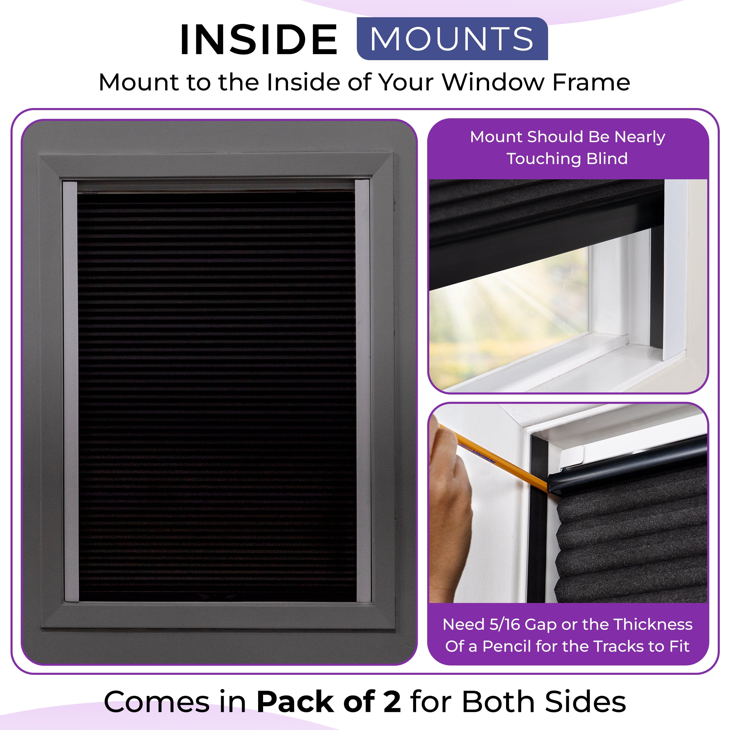 Light Blocking Strips for Along Edges of Blackout Shades-90" White