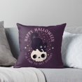 thumbnail image 6 of Ryan; Happy Halloween Cute Black Cat on Skull Throw Pillow Cover 45x45cm – Spooky & Fun Holiday Cushion Case, 6 of 7