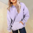 thumbnail image 2 of TOWED22 Girls Hoodies Cute Long Sleeve Oversized Gradient Colors Pullover Sweatshirt Tops with Kangaroo Pocket,Light Purple,11-12 Y, 2 of 6