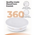 thumbnail image 3 of Kit de decoración de tartas Kootek, plato giratorio para tartas con espátula, color blanco, 3 of 7