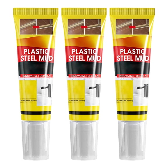 Multifunctional Waterproof White Caulk, Stronger Adhesion Caulking Sealant for Kitchen Bathroom, Sink Caulking Sealant Kit for Window Toilet, Quick-Drying, Shrink, Crack Proof 3PCS