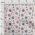 thumbnail image 2 of oneOone Polyester Spandex White Fabric Asian Suzani Sewing Material Print Fabric By The Yard 56 Inch Wide, 2 of 5