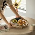 thumbnail image 2 of Natural Wooden Round Dish Ornament Slice Tray Table Charger with Height, 2 of 6