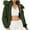 Green, variant on Fartey Women Fleece Cropped Jackets Trendy Zip Up Hooded Coat Soft Plush Sherpa Lined Jacket Winter Warm Long Sleeve Solid Coat Outwear
