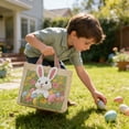 thumbnail image 6 of Adorable Easter Rabbit Quilted Tote Bag, 3D Bunny & Egg Print Handbag, Spacious Shoulder Bag for Shopping, Easter Celebrations & Gift Giving, 6 of 6
