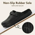 thumbnail image 5 of Womens Lined Clogs Winter Fleece Breathable Walking Garden Shoes Warm Non-Slip Mule Footwear, 5 of 7