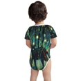thumbnail image 3 of Gaeub Mystical Black Cat Fireflies Print Infant Climbing Onesie,Toddler Outfit,Newborn Baby Bodysuit,Baby Boy Girl Clothes -6 Months, 3 of 6