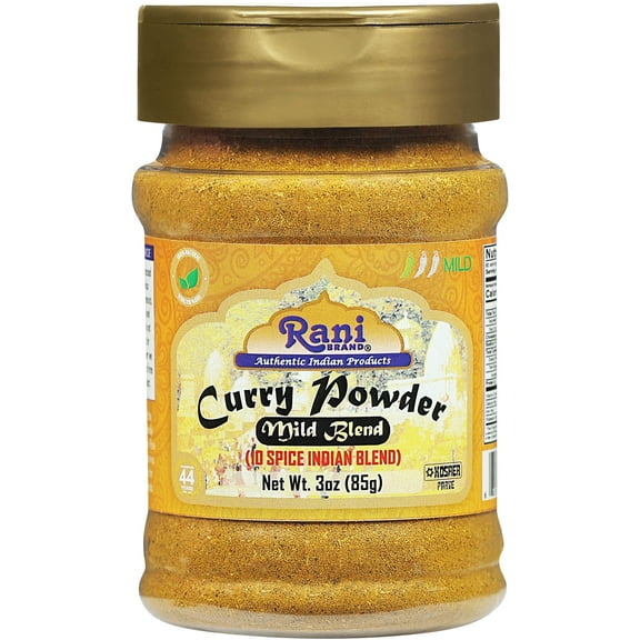 Rani Curry Powder Mild (10-Spice Authentic Indian Blend) 3oz (85g) PET Jar ~ All Natural | Salt-Free | NO Chili or Peppers | Vegan | No Colors | Gluten Friendly | NON-GMO | Kosher | Indian Origin