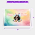 thumbnail image 5 of Happy Easter Bloodhound with Bunny Ear Headband and Flowers 7x5in Folded Greeting Card Dog Lover Single Note Card with Envelope - 13001, 5 of 5