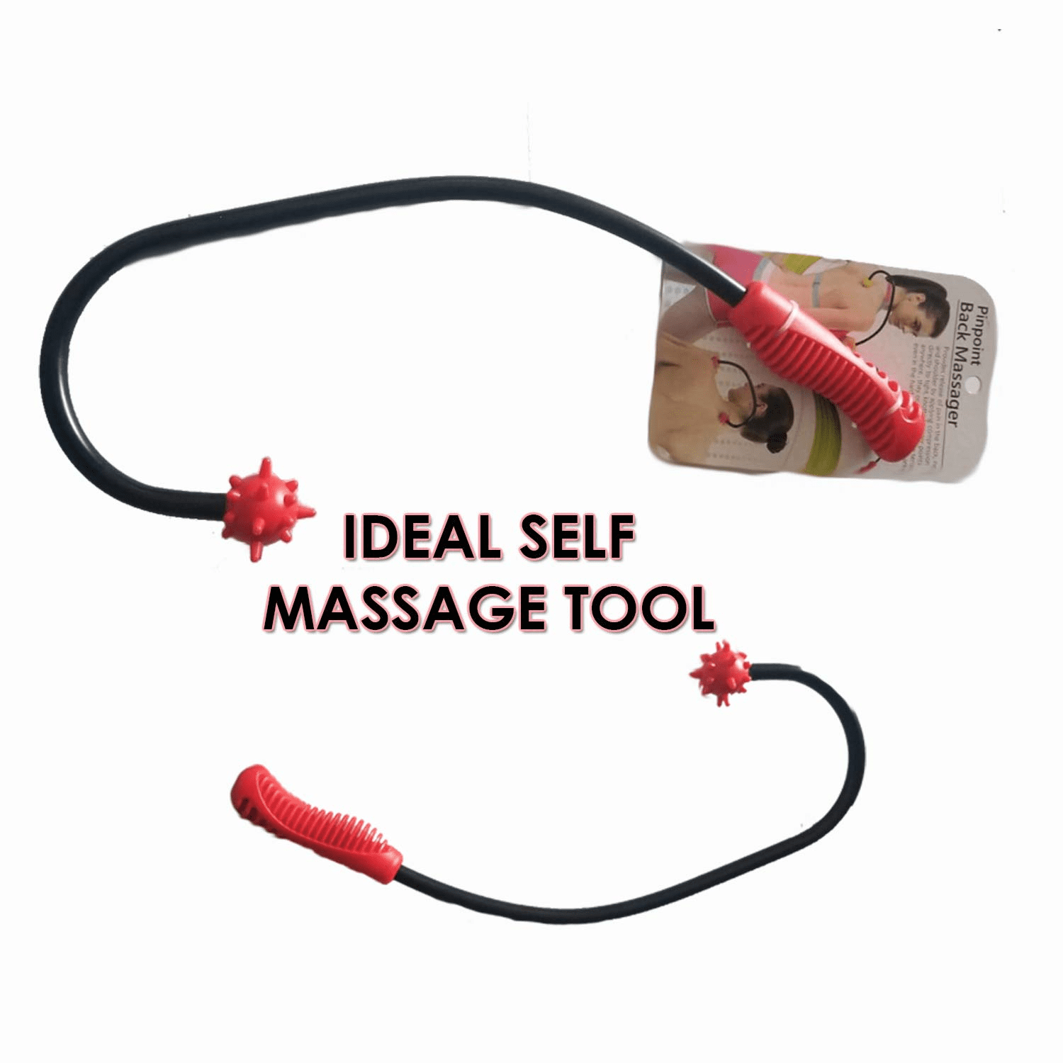 Activelife Trigger Point Back Massager - Deep Tissue Massager for Back Pain Relief - Red / Black