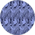 thumbnail image 1 of Ahgly Company Machine Washable Indoor Round Transitional Blue Area Rugs, 3' Round, 1 of 7