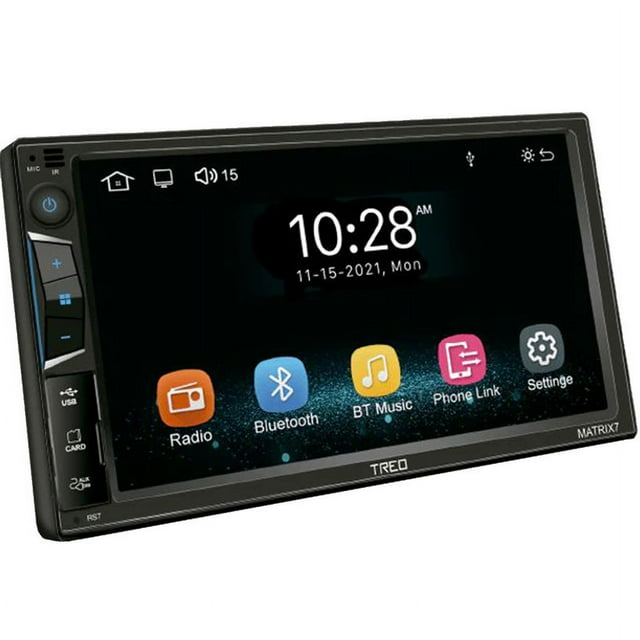 Autoestéreo TREO 2 DIN Car Play & Android Auto MP5 BT y Mirror Link MATRIX7