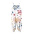 thumbnail image 5 of Gubotare Romper Girls Girls Jumpsuits Kids Fashion Ruffle Sleeves Crew Neck Rompers Drawstring Overalls with Pockets Size 7-8 (Blue,7-8 Years), 5 of 5