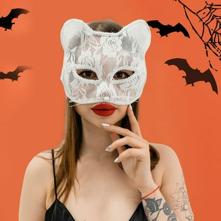 

Hot Sale Step Into The Revelry And Showcase Your Unparalleled Charm This Mystifying And Enchanting Cat Face Lace Decoration Will Be The Finishing To Your Party Ensembl