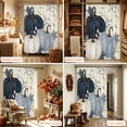 thumbnail image 6 of Navy Blue Fall Pumpkin Shower Curtain, Waterproof Shower Curtains for Bathroom, Thanksgiving Botanical Harvest Washable Fabric Bathtub Curtain Set Bath Decor with 12 Hooks Stall 36"x72", 6 of 8