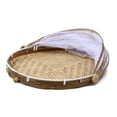 thumbnail image 6 of FitBest 1Pcs Covered Bamboo Food Basket,Hand Woven Round Food Basket, 6 of 9