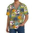 thumbnail image 3 of Wukai Hawaiian Style Men's Casual Short-Sleeve Button Down Shirt - Lightweight Summer Dress Shirt for Daily Wear-Medium, 3 of 7