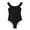 Background-Black, variant on Girls' One-Piece Bathing Suit, Clean and Minimalist Colors Printed Beach Swimwear 3-6Year