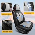 thumbnail image 5 of LAONNVIR Car 5 Seat Covers Custom Fit for Ford Ranger 2007-2024 Faux Leather Full Set Cushion Protector,Black&Grey, 5 of 7